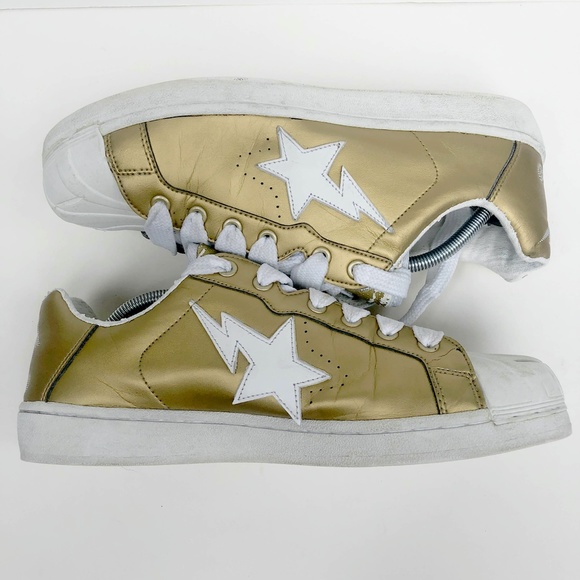 gold bape shoes